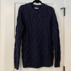 Bonobos Navy Chunky Cable Sweater Size Medium Slim